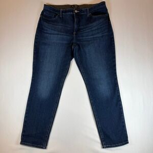 🔴 Lee Jeans Slim Fit Skinny Leg Mid Rise Dark Wash Denim Pants Women's Size 10